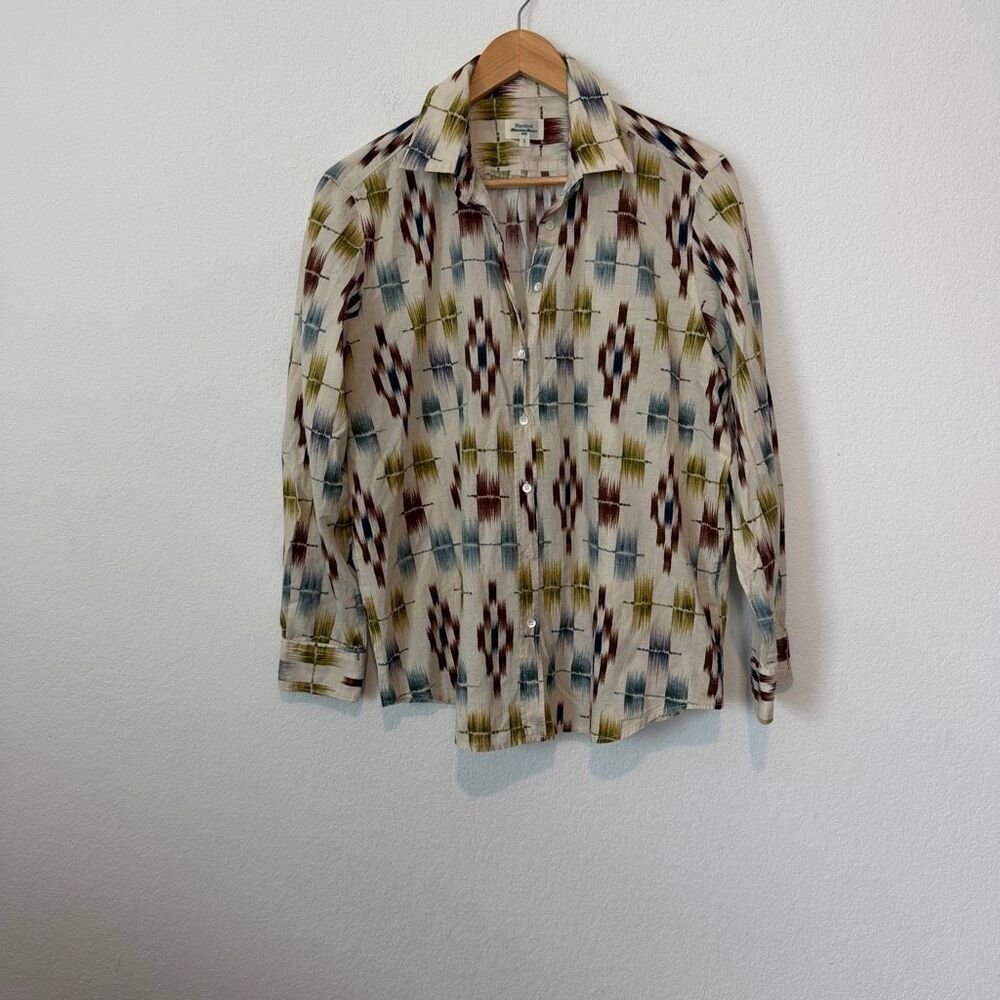 Hartford Alternative Classic Ikat Western Button Down Shirt Women's Size 5 XL